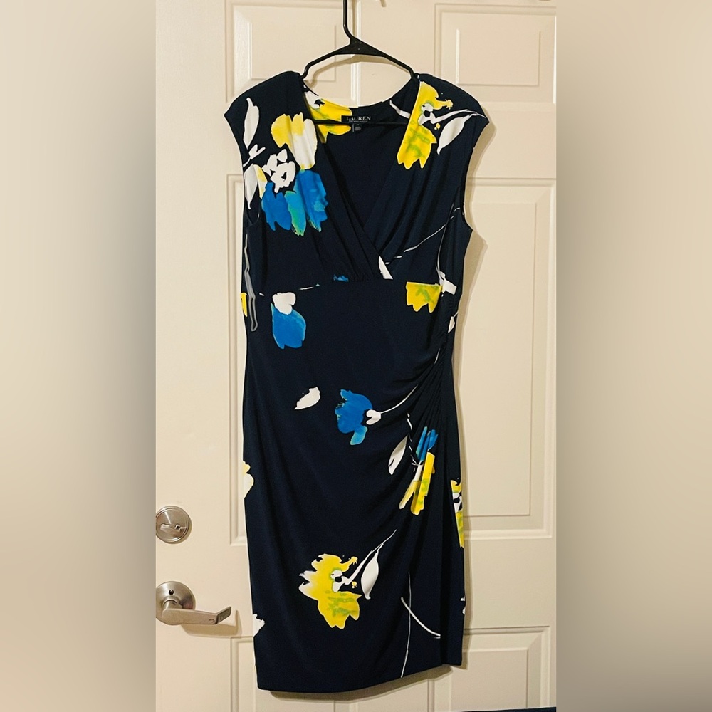 Lauren Ralph Lauren Asymmetrical Dress - Black, Blue, Yellow